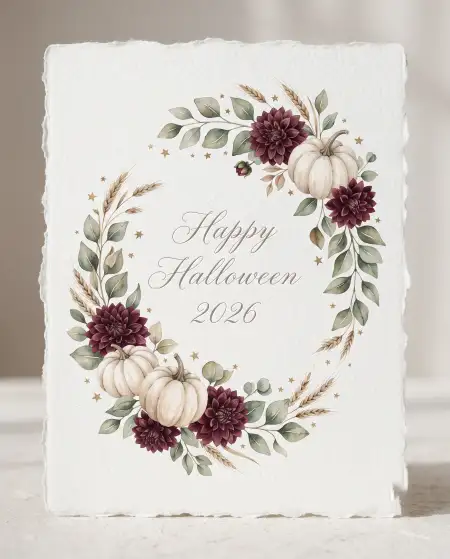 happy halloween 2026 greeting card design - Halloween 2026