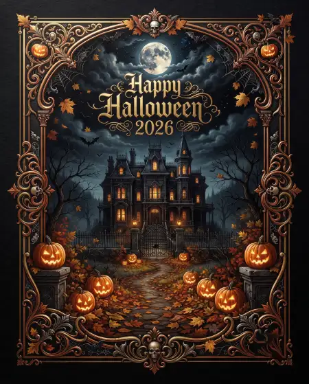 happy halloween 2026 poster design hd - Halloween 2026