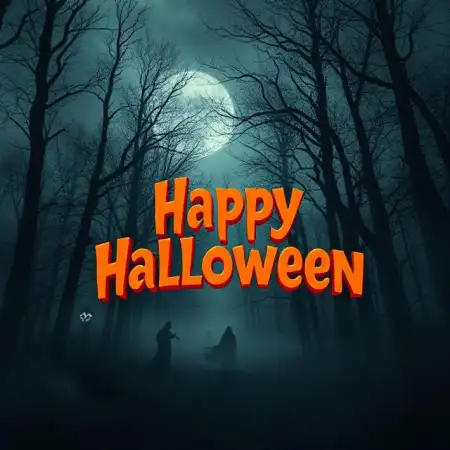 Happy Halloween Quotes With Spooky Background - Free Background Download