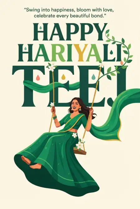 happy hariyali teej 2026 creative images - Happy Hariyali Teej 2026