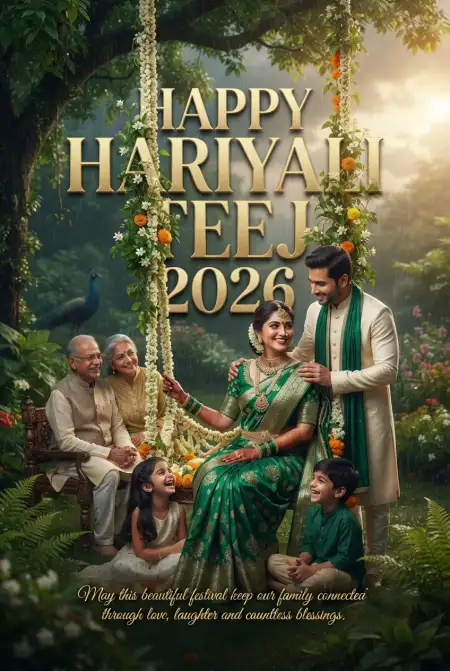 happy hariyali teej 2026 poster - Happy Hariyali Teej 2026