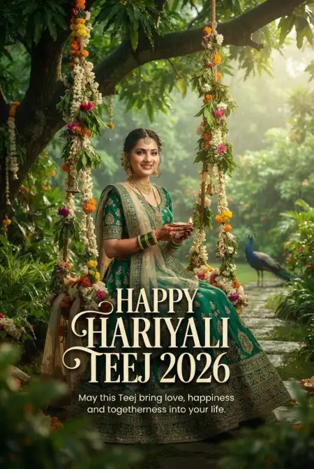happy hariyali teej 2026 status images - Happy Hariyali Teej 2026
