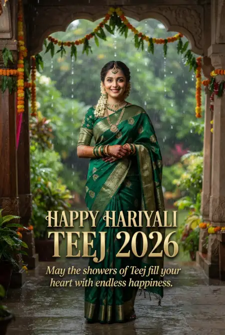 happy hariyali teej 2026 wishes images - Happy Hariyali Teej 2026