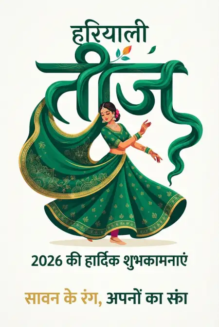 happy hariyali teej 2026 wishes in hindi - Happy Hariyali Teej 2026