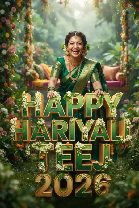 happy hariyali teej jhula images 2026 - Happy Hariyali Teej 2026