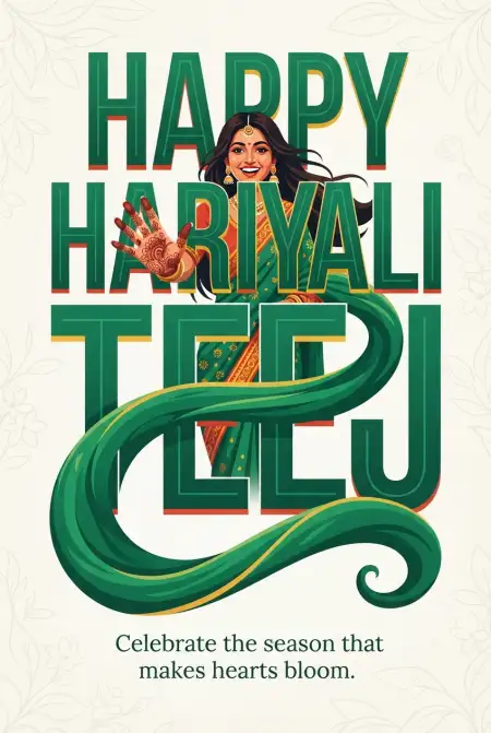 happy hariyali teej traditional wishes images 2026 - Happy Hariyali Teej 2026
