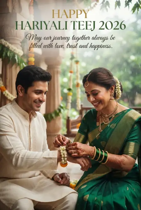 happy hariyali teej wishes for husband 2026 images - Happy Hariyali Teej 2026