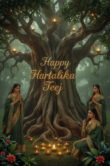Happy Hartalika Teej 2025 Traditional Images - Free Happy Hartalika Teej 2025 Download