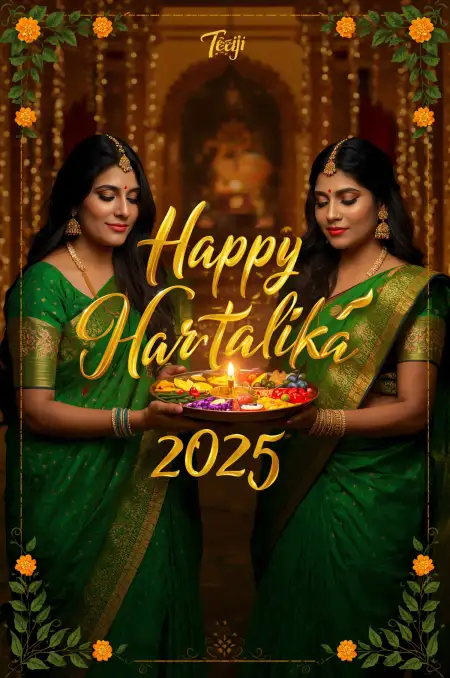 Happy Hartalika Teej 2025 Vrat Vidhi In Hindi - Free Happy Hartalika Teej 2025 Download
