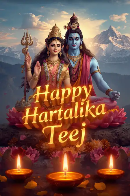 Happy Hartalika Teej 2025 WhatsApp Greetings - Free Happy Hartalika Teej 2025 Download