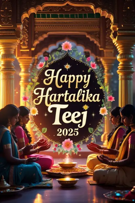 Happy Hartalika Teej 2025 Wishes Images - Free Happy Hartalika Teej 2025 Download