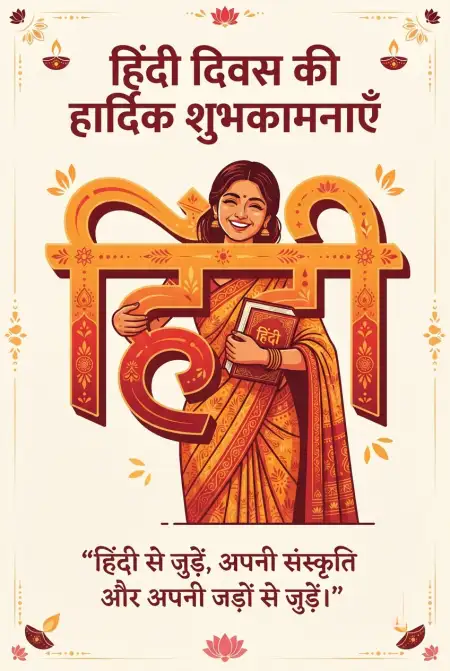 happy hindi diwas greeting images 2026 - Happy Hindi Diwas Wishes 2026