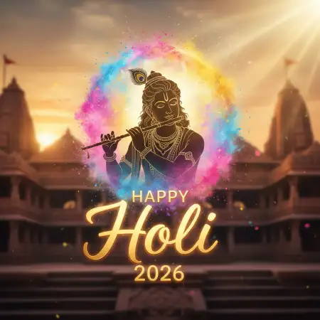 Free Happy Holi 2026 Blessing Messages Image Download