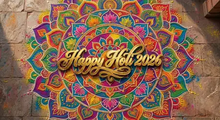 Happy Holi 2026 Greeting Card 1080x1080 2 - Free Happy Holi Greeting Card 2026 Download