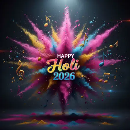 Happy Holi 2026 Greeting Card Animated Design 2 - Free Happy Holi Greeting Card 2026 Download