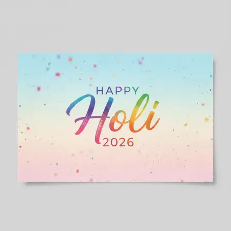 Free Happy Holi 2026 Greeting Card Design Image Download