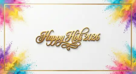 Happy Holi 2026 Greeting Card Festive Typography 2 - Free Happy Holi Greeting Card 2026 Download