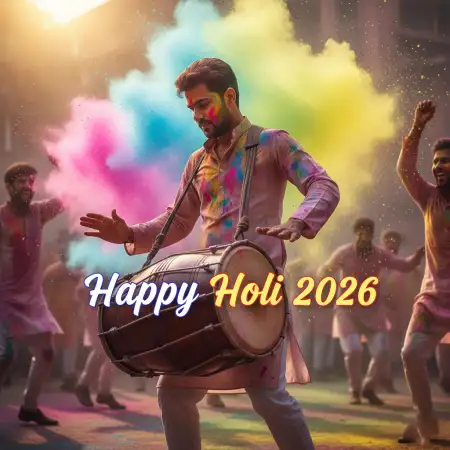 Happy Holi 2026 Greeting Card For Boyfriend 2 - Free Happy Holi Greeting Card 2026 Download