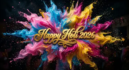 Happy Holi 2026 Greeting Card Hd Image 2 - Free Happy Holi Greeting Card 2026 Download