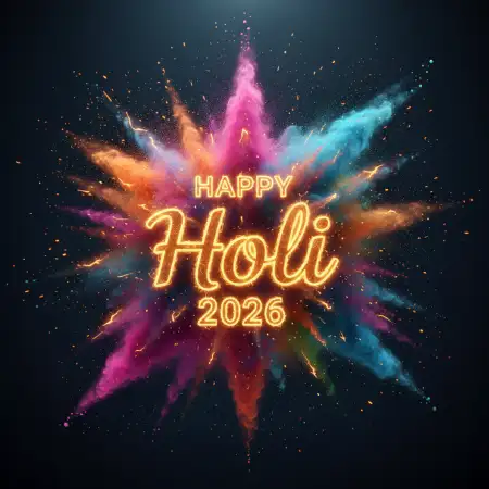 Happy Holi 2026 Greeting Card Hindu Festival Design 2 - Free Happy Holi Greeting Card 2026 Download