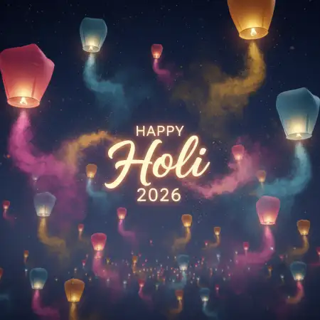 Happy Holi 2026 Greeting Card Psd Template 2 - Free Happy Holi Greeting Card 2026 Download