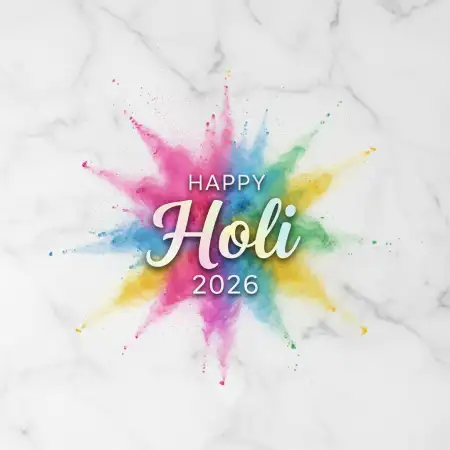 Happy Holi 2026 Greeting Card Template 2 - Free Happy Holi Greeting Card 2026 Download