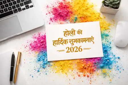 Free Happy Holi 2026 Photo Bold Font Style Background Image Download