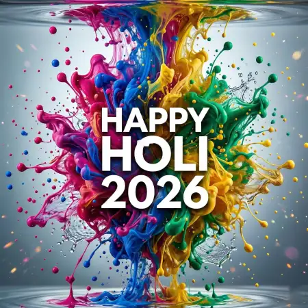 Free Happy Holi 2026 Photo Bright Color Splash Background Image Download
