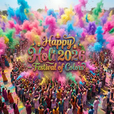 Free Happy Holi 2026 Photo Cinematic Style Background Image Download