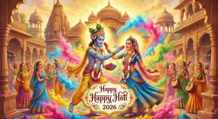 Free Happy Holi 2026 Photo Couple Celebration Background Image Download