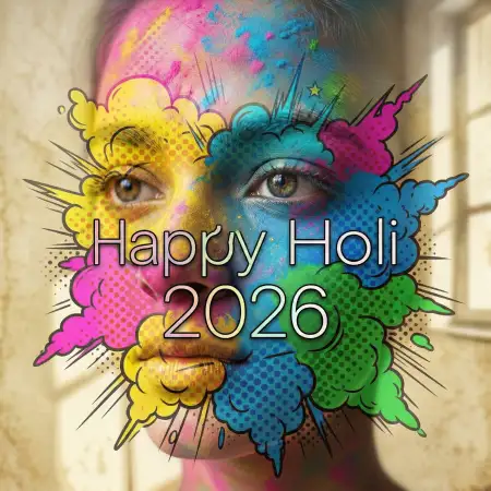 Free Happy Holi 2026 Photo Digital Art Background Image Download