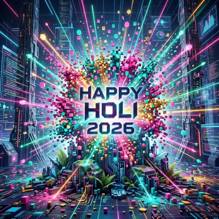 Free Happy Holi 2026 Photo Modern Design Background Image Download