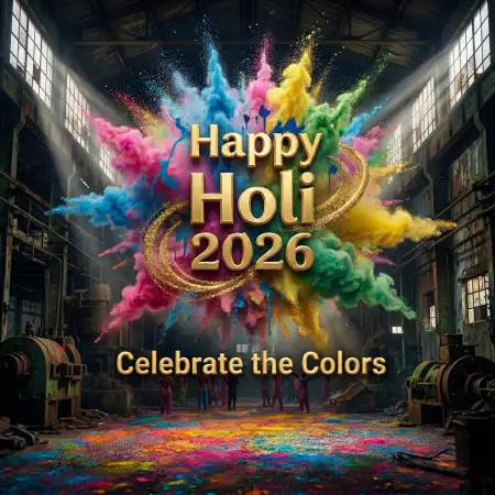 Free Happy Holi 2026 Photo Realistic Background Image Download