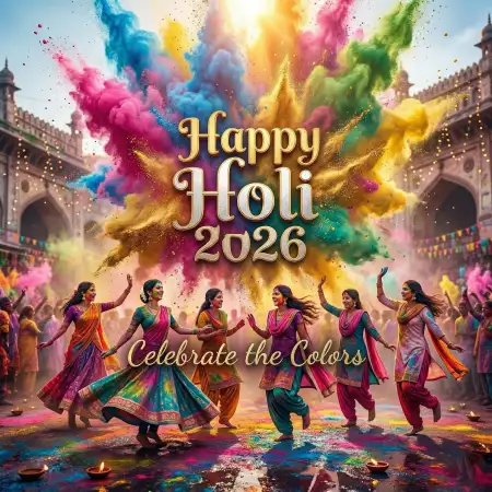 Free Happy Holi 2026 Photo Royal Theme Background Image Download