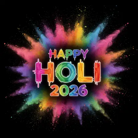Free Happy Holi 2026 Short Wishes Image Download