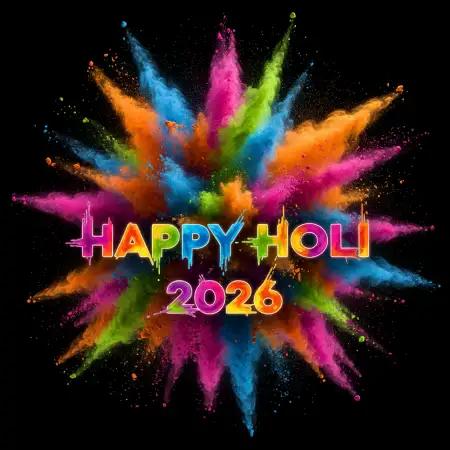Free Happy Holi 2026 Stylish Png Image Download