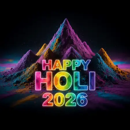 Free Happy Holi 2026 Stylish Text Image Download