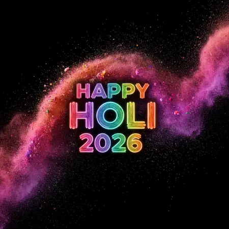 Free Happy Holi 2026 Unique Wishes Image Download