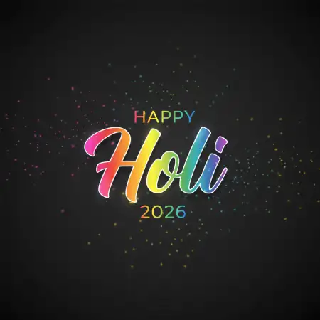 Happy Holi Celebration 2026 Modern Typography - Free Happy Holi Celebration 2026 Download