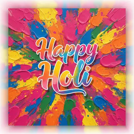 Free Happy Holi Greeting Card Dual Language Design Image Download