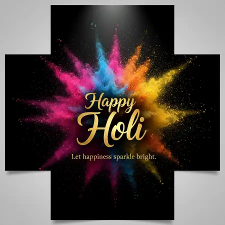 Free Happy Holi Greeting Card Modern Festival Template Image Download