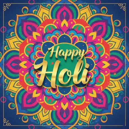 Free Happy Holi Greeting Card Vibrant Indian Colors 2 Image Download