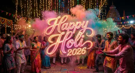Free Happy Holi Wishes 2026 Caption For Instagram Reels Image Download