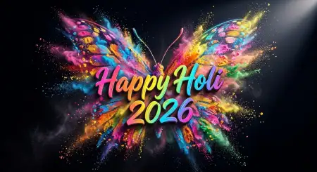 Free Happy Holi Wishes 2026 Colorful Quotes For Festival Celebration Image Download