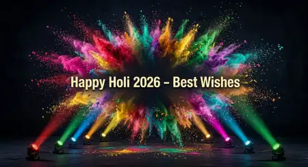 Happy Holi Wishes 2026 Creative Banner - Free Happy Holi Wishes 2026 Download