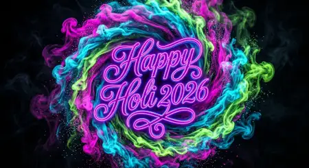 Free Happy Holi Wishes 2026 Creative Typography Design Ideas Image Download
