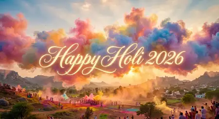 Free Happy Holi Wishes 2026 Festival Quotes With Vibrant Background Image Download