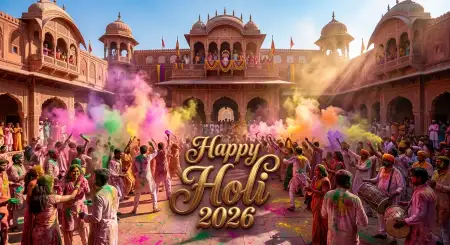 Free Happy Holi Wishes 2026 Instagram Carousel Post Content Image Download