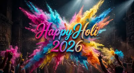 happy holi wishes 2026 with colorful background images