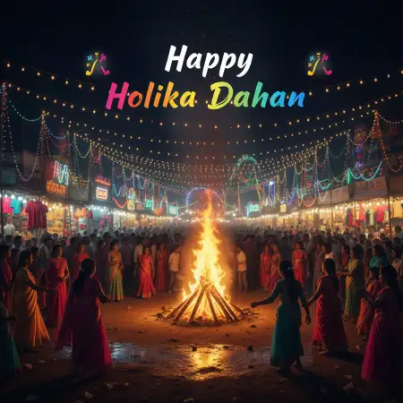 Happy Holika Dahan Creative Social Media Post - Free Happy Holika Dahan Download
